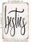 DECORATIVE METAL SIGN - Besties - 3 - Vintage Rusty Look